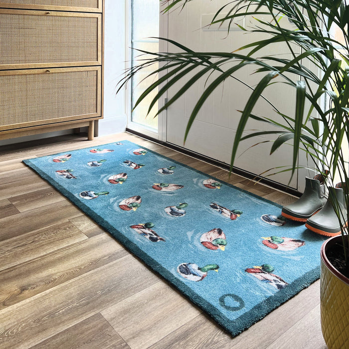 Patterned Hug Rug Swimming Ducks Runner