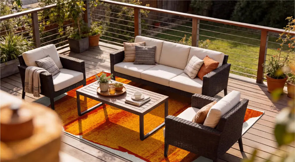 BRUSH ORANGE 2061 Washable and Indoor/Outdoor