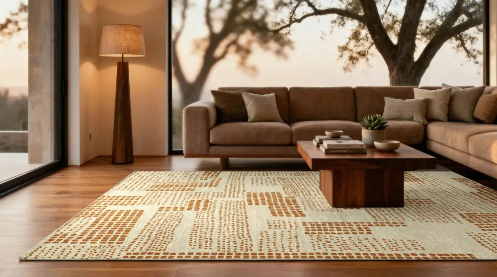 ZEN GARDEN DRYED BANANA 2079 Washable and Indoor/Outdoor