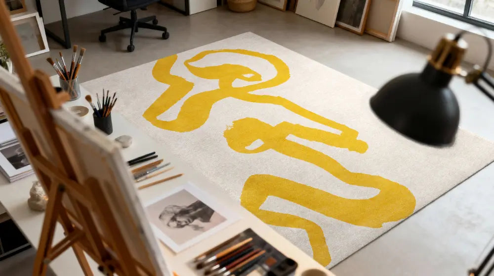 RIBBON PURE YELLOW 2084 Washable and Indoor/Outdoor