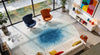 DROP DREAM in BLUE 2102 Washable and Indoor/Outdoor