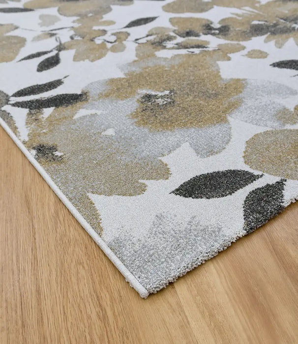 Mastercraft liberty 34006 6191 Yellow, Ivory, Multicoloured Living Room Floral Rug.