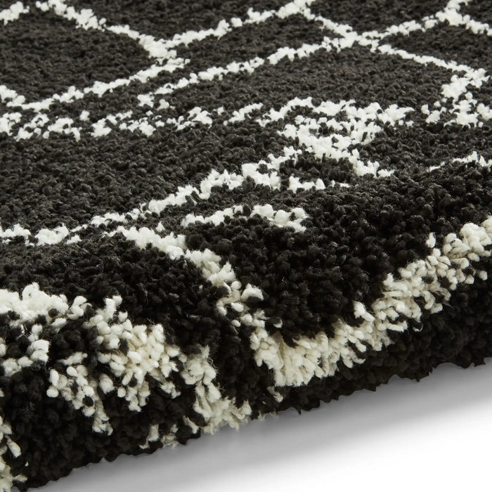 Think Rugs scandi berber g276 black white  Living Room  Rug.