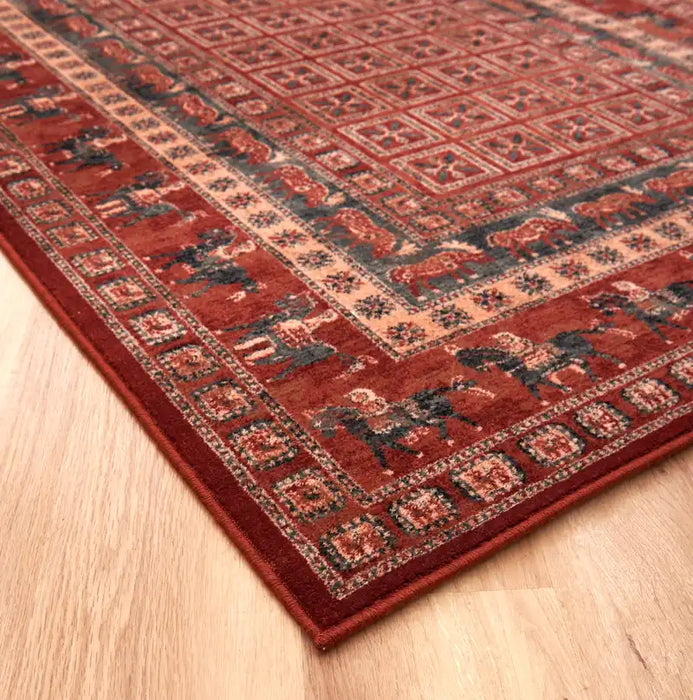 Mastercraft kashqai 4301 300 Red Living Room Wool Rug.