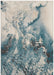 Nourison maxell mae08 ivory teal Ivory, Teal Living Room Floral Rug.