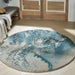 Nourison maxell mae08 ivory teal Ivory, Teal Living Room Floral Rug.