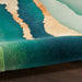 Nourison prismatic prs30 emerald Green Living Room Wool Rug.