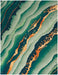 Nourison prismatic prs30 emerald Green Living Room Wool Rug.