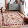 URCO orient urco 2520 cream red Cream Living Room Moroccan Rug.