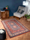URCO orient urco 2520 navy Blue, Multicoloured, Red, Navy Living Room Moroccan Rug.