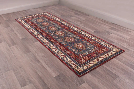 URCO orient urco 2520 navy Blue, Multicoloured, Red, Navy Living Room Moroccan Rug.