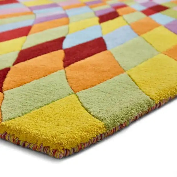 Think Rugs prism think pr101 multi Multicoloured Living Room Wool Rug.