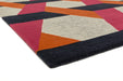 Asiatic camden orange Grey, Orange Living Room Geometric Rug.