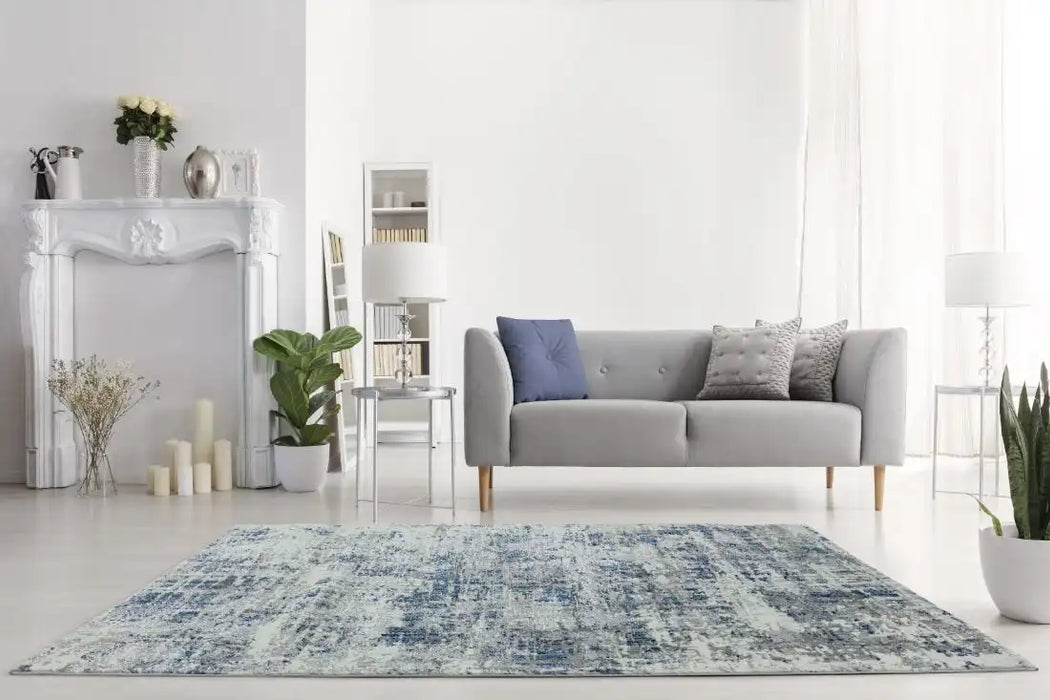 Asiatic orion or04 abstract blue Blue Living Room  Rug.