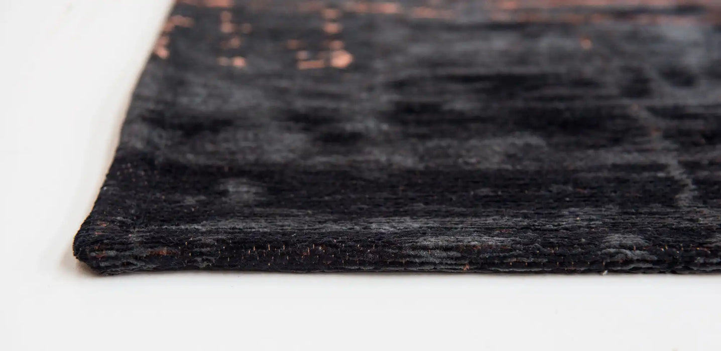Louis de Poortere mad men griff 8925 soho copper Grey, Black, Orange Living Room Flat Weave Rug.