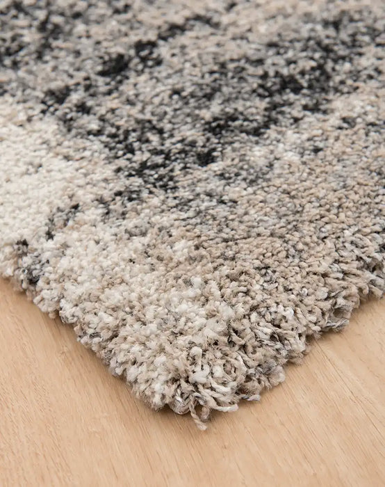 Mastercraft mehari 023 0182 6258 Grey, Beige, Ivory, Multicoloured Living Room Shaggy Rug.