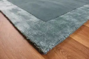 Asiatic ascot aqua blue Blue Living Room Wool Rug.