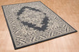 Asiatic bronte shadow charcoal beige Grey, Beige Living Room Wool Rug.