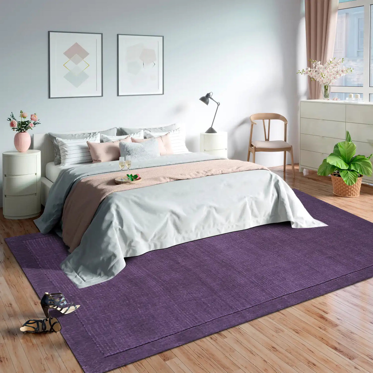 Purple Ripped Rug York York-Purple Purple Rug — RugsDirect Online