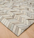 Asiatic gaucho chevron Grey  Geometric Rug.