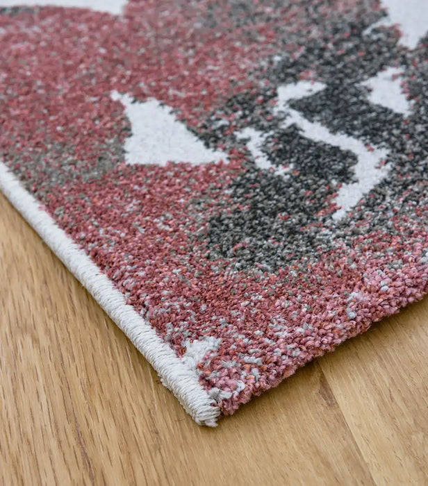 Mastercraft liberty 34006 6111 Ivory, Multicoloured, Pink Living Room Floral Rug.