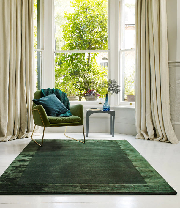 Asiatic ascot green Green Living Room Wool Rug.