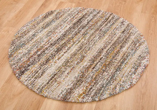 Mastercraft mehari 23094 6969 Beige, Multicoloured Living Room Shaggy Rug.
