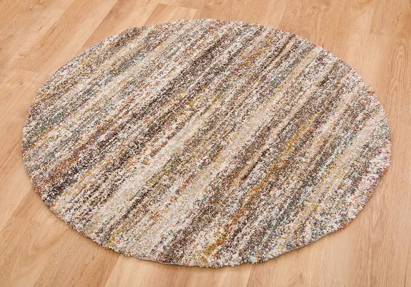 Mastercraft mehari 23094 6969 Beige, Multicoloured Living Room Shaggy Rug.