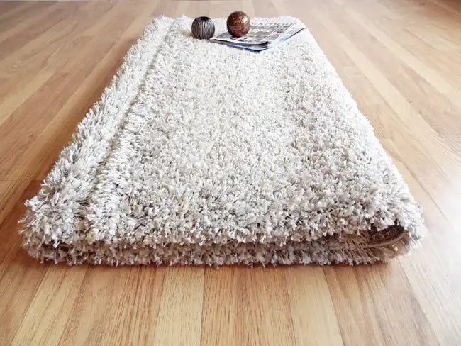 Mastercraft twilight 39001 2211 linen white Beige Living Room Shaggy Rug.