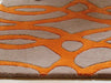 Asiatic wire matrix max37 orange Ivory, Orange Living Room Wool Rug.