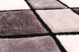 URCO 3d carved diamond grey Grey Living Room Geometric Rug.