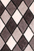 URCO 3d carved diamond grey Grey Living Room Geometric Rug.