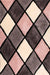 URCO 3d carved diamond blush Grey, Multicoloured, Pink Living Room Geometric Rug.