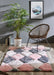 Origins 3d geo shaggy blush Multicoloured, Pink Living Room  Rug.