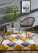 Origins 3d geo shaggy ochre Yellow, Multicoloured Living Room  Rug.