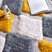 Origins 3d geo shaggy ochre Yellow, Multicoloured Living Room  Rug.