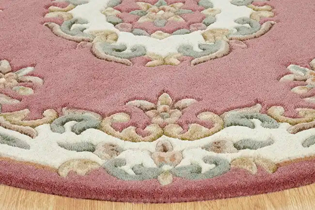 Oriental Weavers royal indian rose Pink Living Room Wool Rug.