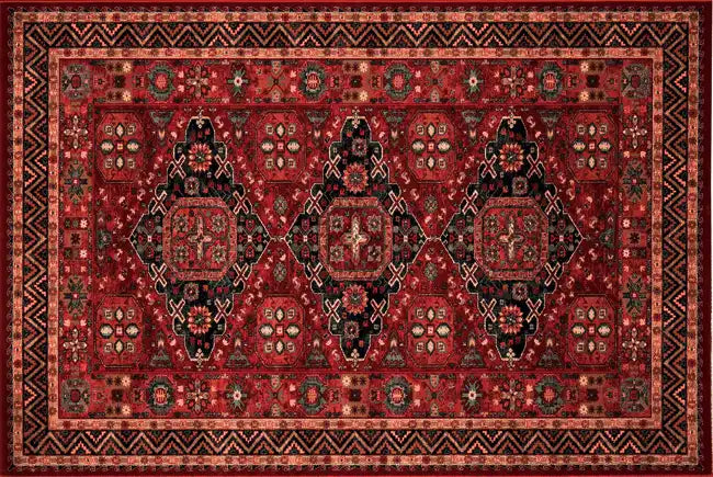 Mastercraft kashqai 4308300 Red Living Room Wool Rug.