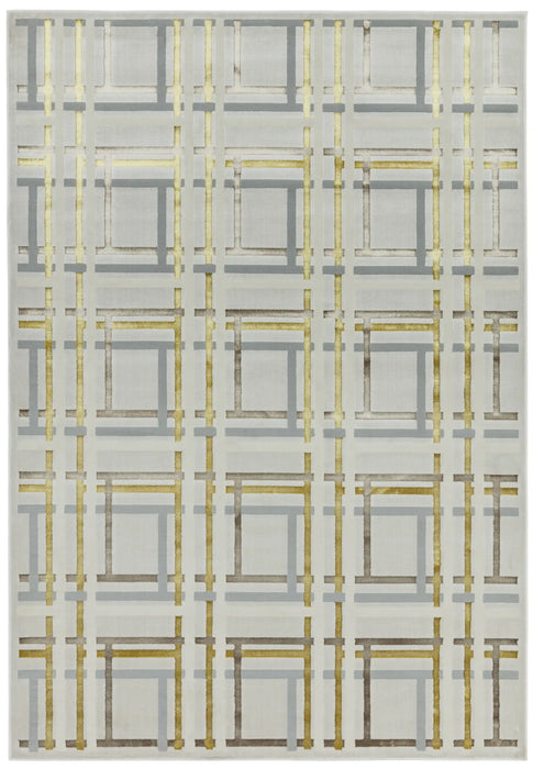 Asiatic aurora au15 elexus Grey, Yellow, Ivory, Multicoloured Living Room  Rug.