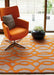 Asiatic wire matrix max37 orange Ivory, Orange Living Room Wool Rug.