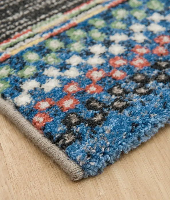 Mastercraft woodstock 032 0932 6354 Blue, Multicoloured Living Room  Rug.