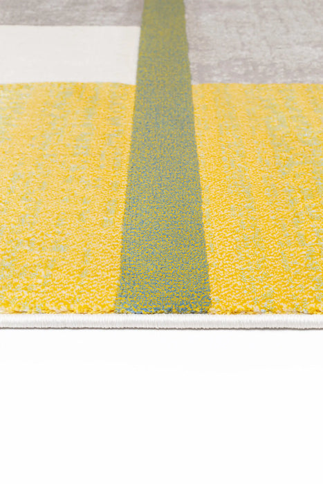 Mastercraft city a66109 ak700 Grey, Yellow, Multicoloured Living Room Floral Rug.