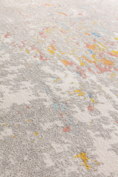 Mastercraft city 466117 ak990 Grey, Multicoloured Living Room Floral Rug.