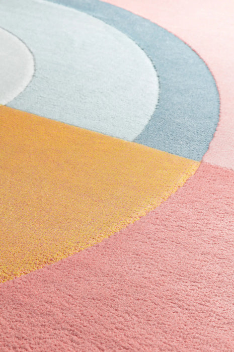 Mastercraft city 466137 ak200 Multicoloured, Pink Living Room Floral Rug.