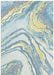 Mastercraft city 466154 ak504 Blue, Grey, Yellow, Multicoloured Living Room Floral Rug.