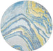 Mastercraft city 466154 ak504 Blue, Grey, Yellow, Multicoloured Living Room Floral Rug.