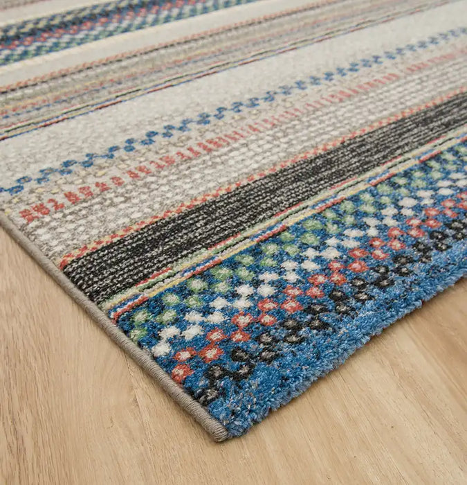 Mastercraft woodstock 032 0932 6354 Blue, Multicoloured Living Room  Rug.