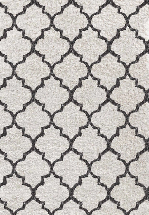 Serdim Rugs marrakesh 520 dark cream Grey, Cream Living Room Geometric Rug.
