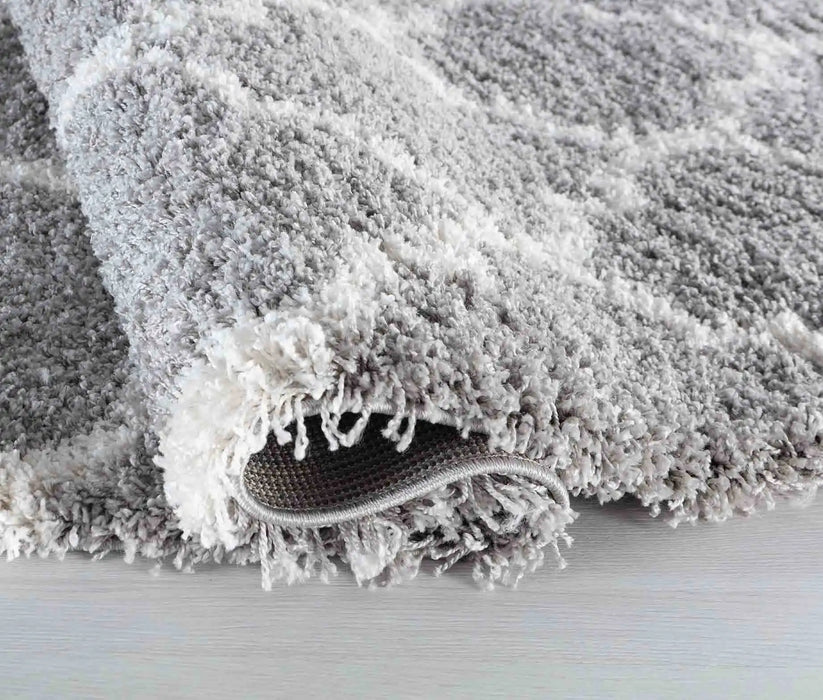 Serdim Rugs marrakesh 520 grey Grey Living Room Geometric Rug.