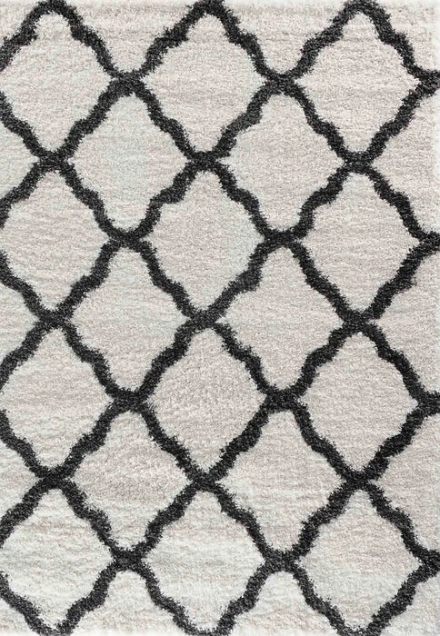 Serdim Rugs marrakesh 525 dark cream Grey, Cream Living Room Geometric Rug.